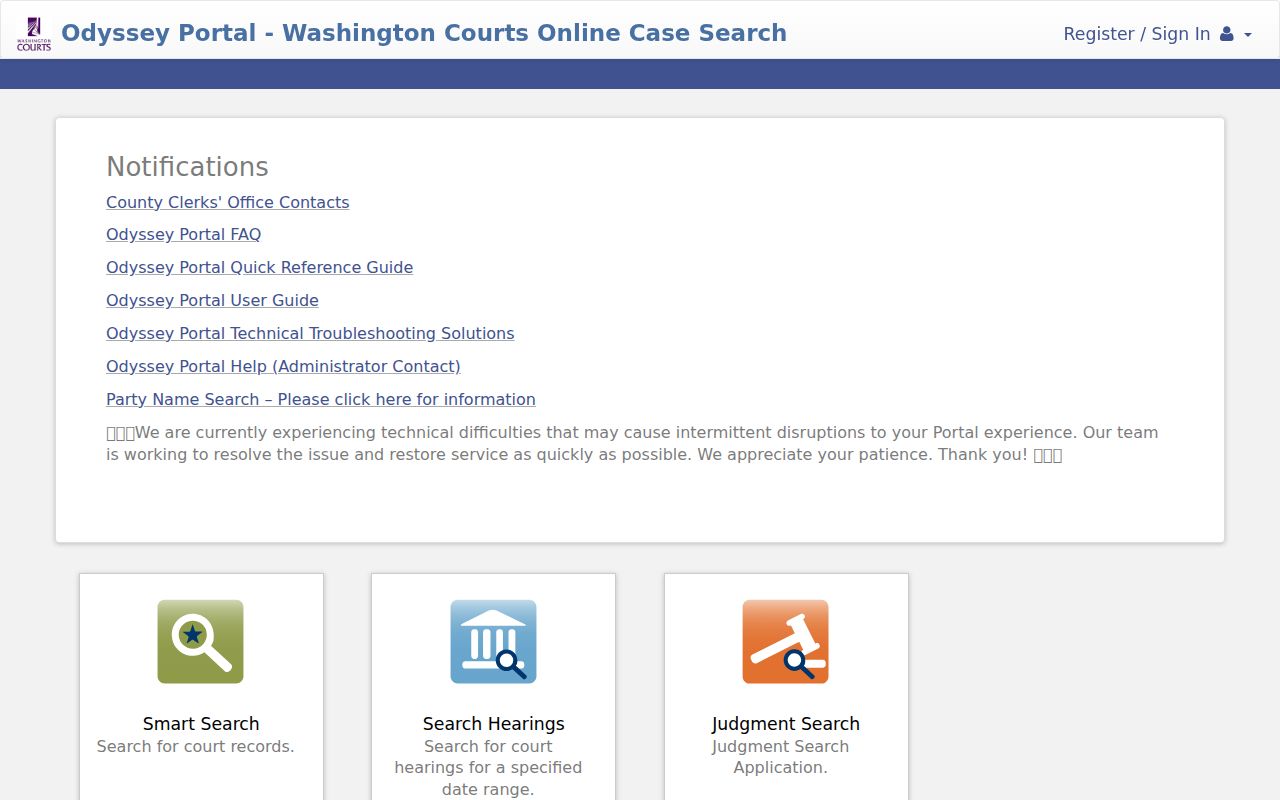 Jefferson County criminal court case search through Odyssey Portal